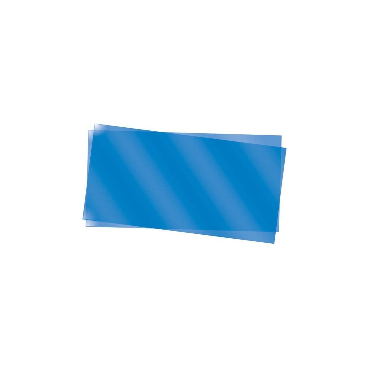 Transpartent Sheets pkg(2) - .010 x 6 x 12′ .025 x 15.2 x 30.5cm -- Blue, All Scales, Evergreen Scale Models 9902