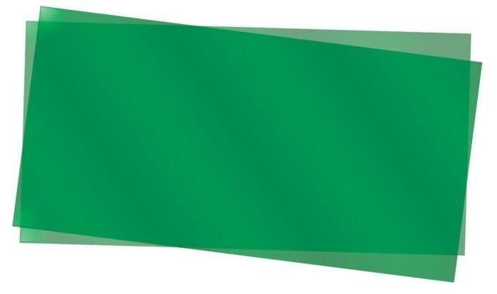 Transpartent Sheets pkg(2) - .010 x 6 x 12′ .025 x 15.2 x 30.5cm -- Green, All Scales, Evergreen Scale Models 9903