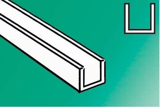 14` Styrene Channel -- .250` .64cm pkg(3), All Scales, Evergreen Scale Models 267