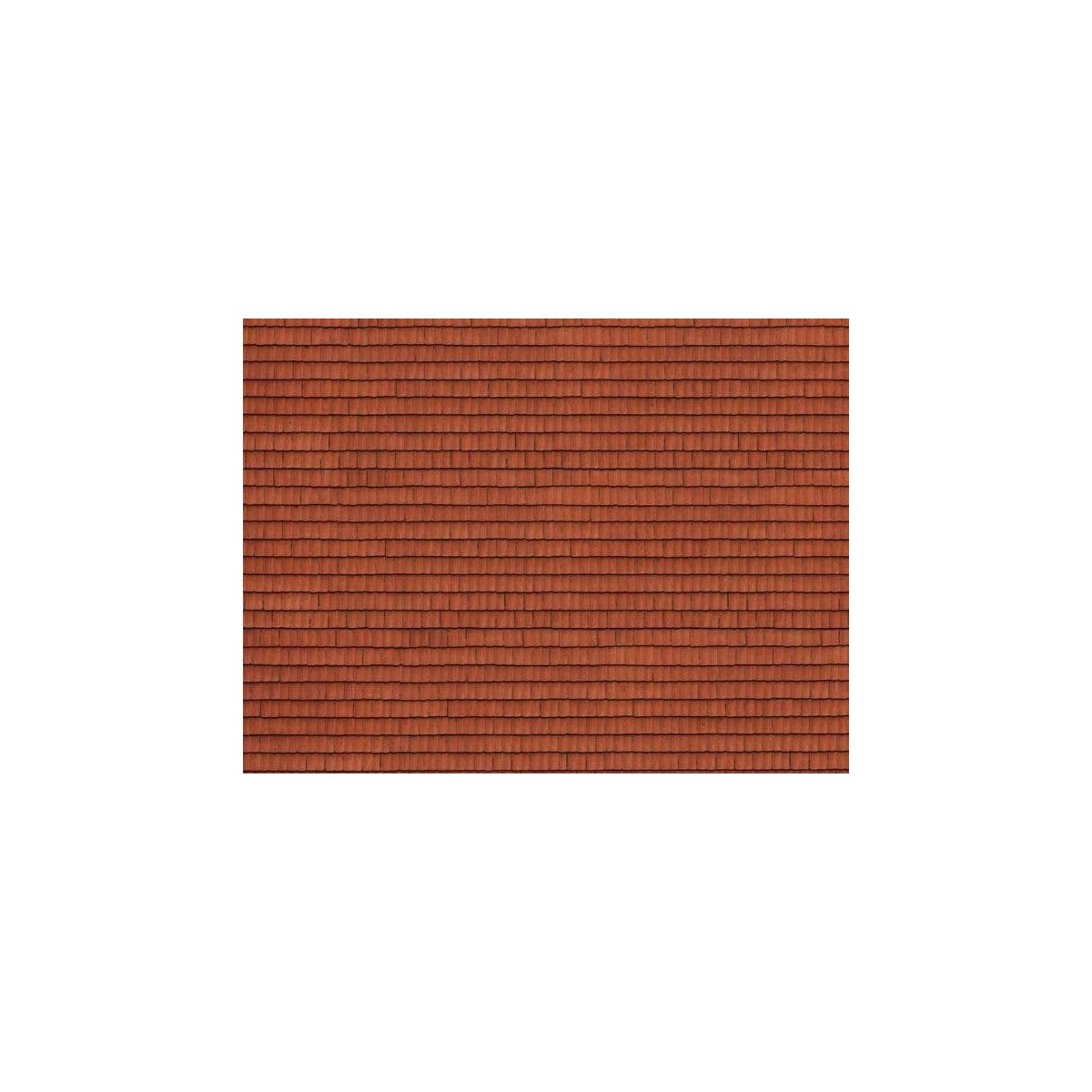 3-D Printed Cardstock Texture Sheet -- Red Tile 9-13/16 x 4-15/16′ 25 x 12.5cm, HO, Noch Gmbh & Co 56670
