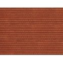 3-D Printed Cardstock Texture Sheet -- Red Tile 9-13/16 x 4-15/16′ 25 x 12.5cm, HO, Noch Gmbh & Co 56670