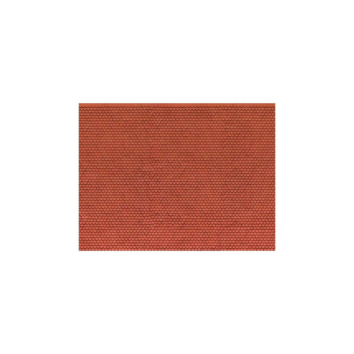 3-D Printed Cardstock Texture Sheet -- Beavertail Tile 9-13/16 x 4-15/16′ 25 x 12.5cm, HO, Noch Gmbh & Co 56690