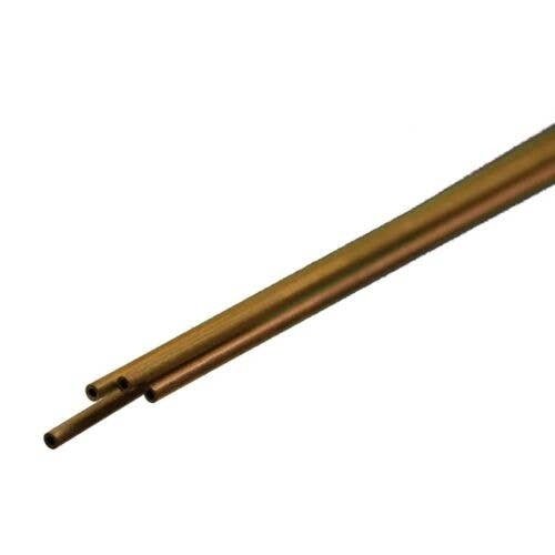 Round Brass Tube -- .04′ 1mm OD 0.225mm Wall x 300mm Long pkg(4), All Scales, K & S Engineering 9830