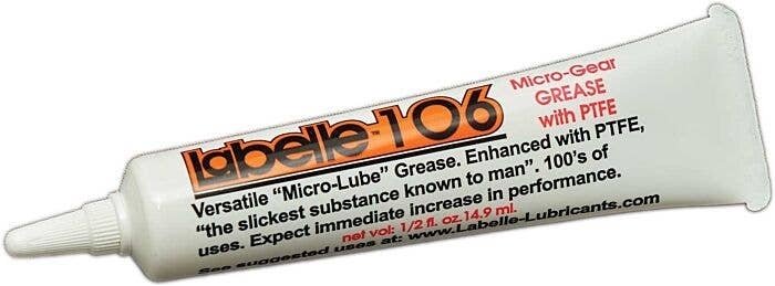 Plastic Compatible Grease w/PTFE -- 1/2oz 14.8mL, All Scales, Labelle Industries 106