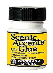 Scenic Accents Glue(TM) -- 1.25oz 37mL, All Scales, Woodland Scenics 198