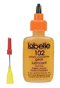 No. 102 Plastic Compatible Gear Lubricant with PTFE -- 1/2oz 14.8mL, All Scales, Labelle Industries 102