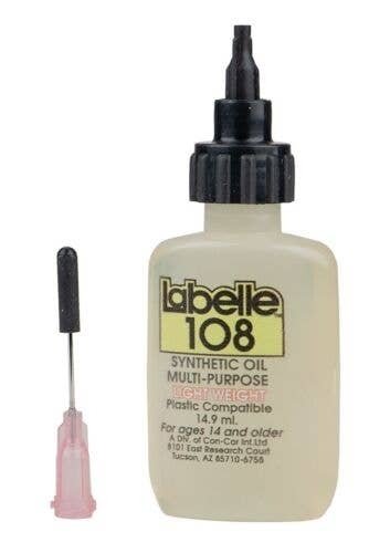 Plastic Compatible Motor Oil - 1/2oz 14.8mL -- Light Weight, All Scales, Labelle Industries 108
