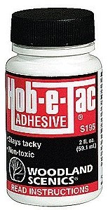 Hob-E-Tac(R) Adhesive -- 2oz 59.1mL, All Scales, Woodland Scenics 195