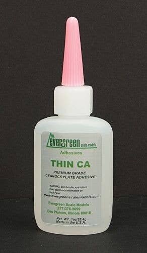 Thin Cyanoacrylate CA Adhesive -- 1oz 29.6mL, All Scales, Evergreen Scale Models 64