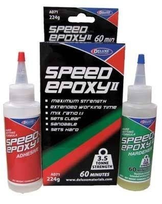 Speed Epoxy II - 60-Minute Set Time -- 7-9/16oz 224g, All Scales, Deluxe Materials Ltd AD71