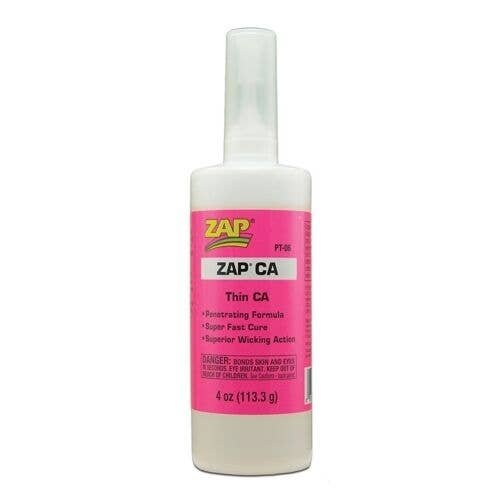 ZAP/CA Super-Thin Instant Adhesive -- 4oz 118mL, All Scales, Robart Mfg Inc 426