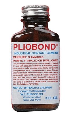 Pliobond Adhesive - Bottle w/Brush Top -- 1/2 US Pint, All Scales, Micro Engineering 49101