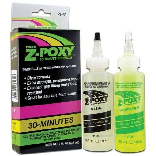 Z-POXY Zap 30-Minute Epoxy -- 8oz 227mL, All Scales, Robart Mfg Inc 39