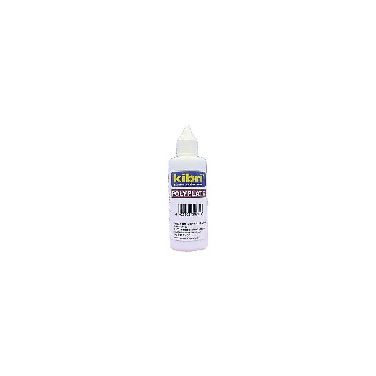 Polyplate Glue -- For Vollmer/Kibri Polyplate Kits 2.7oz 80ml, All Scales, Kibri 39997