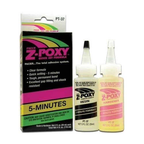Z-POXY Zap 5-Minute Epoxy -- 4oz 114mL, All Scales, Robart Mfg Inc 37