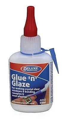 Glue `n` Glaze Film-Forming Polymer -- 1.7oz 50mL, All Scales, Deluxe Materials Ltd AD55