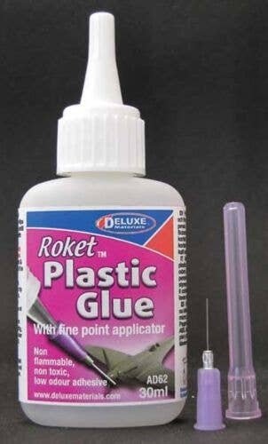 Roket Plastic Glue -- 1oz 29.6mL, All Scales, Deluxe Materials Ltd AD62