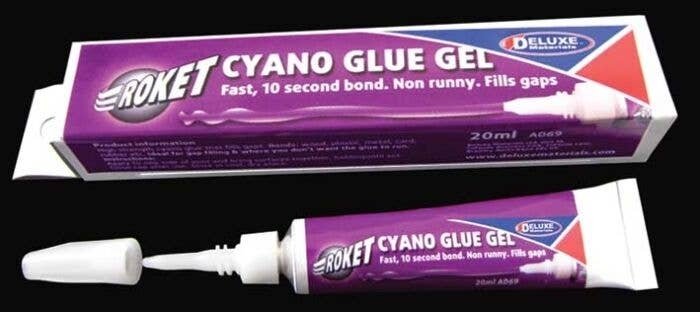 Roket Cyano Gel -- .7oz 20mL, All Scales, Deluxe Materials Ltd AD69