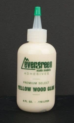 Yellow Wood Glue -- 4oz 118.3ml, All Scales, Evergreen Scale Models 84