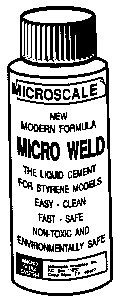 Micro Weld Plastic Cement -- 1oz 29.6mL, All Scales, Microscale Industries Inc 109
