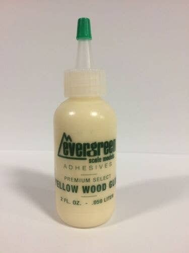 Yellow Wood Glue -- 2oz 59.1ml, All Scales, Evergreen Scale Models 82