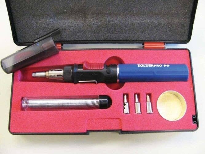 Pro 90 Butane Soldering Iron Torch Kit -- .039′ 1mm Diameter, All Scales, ISO-TIP 9010