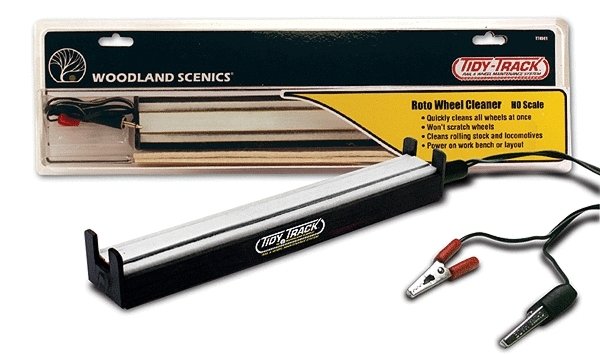 Roto Wheel Cleaner(TM) - Tidy Track(TM) -- With Replacement Pads, HO, Woodland Scenics 4561