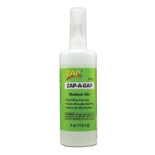 Zap-A-Gap/CA+ Filling Adhesive -- 4oz 118mL, All Scales, Robart Mfg Inc 425