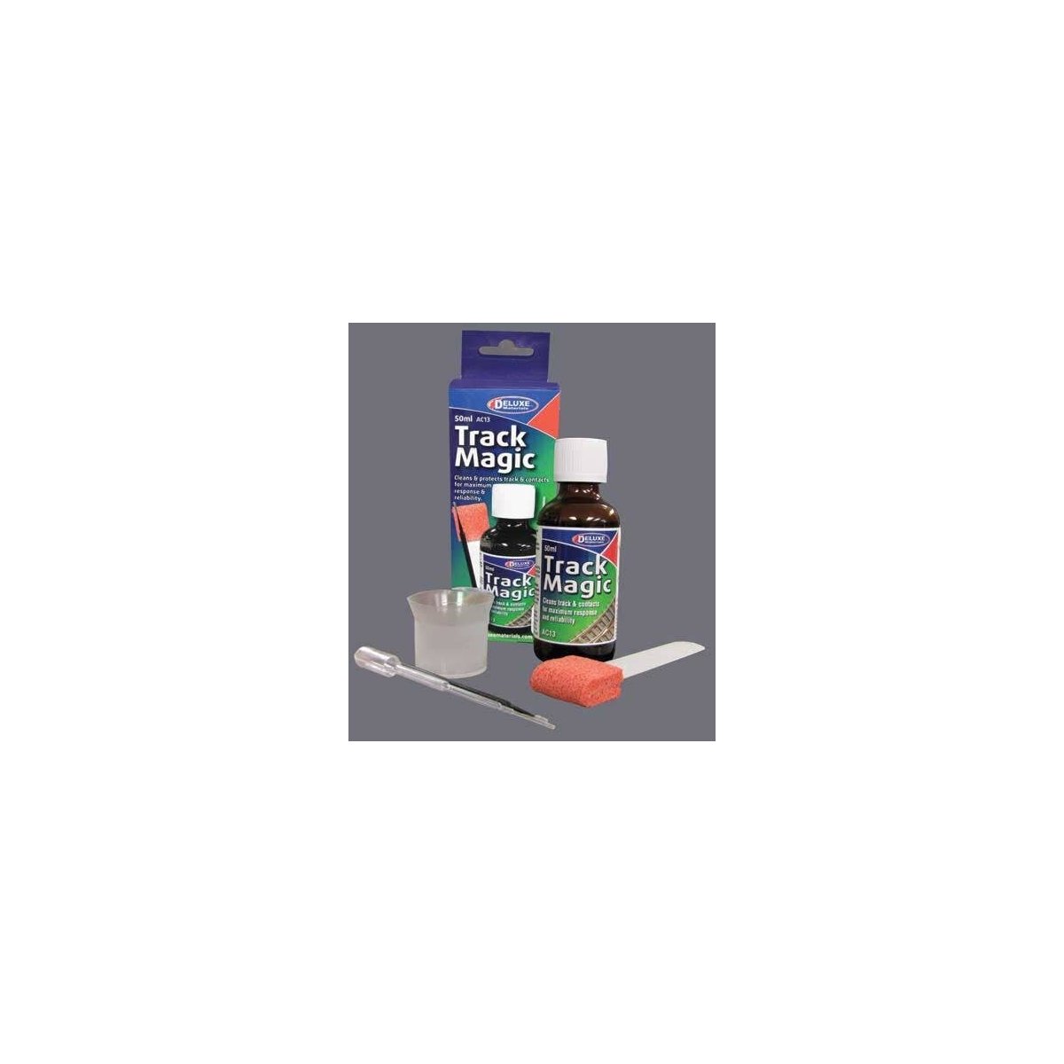 Track Magic Liquid Track Cleaner -- 1.7oz 50mL, All Scales, Deluxe Materials Ltd AC13