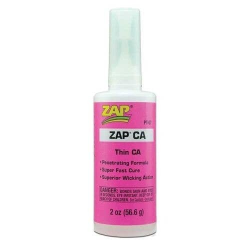 ZAP/CA Super-Thin Instant Adhesive -- 2oz 59.1mL, All Scales, Robart Mfg Inc 428