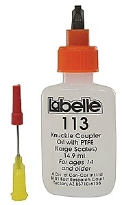 Knuckle Coupler Lubricant - 1/2oz 14.8mL -- For O & Larger Scale Knuckle Couplers, O, Labelle Industries 113