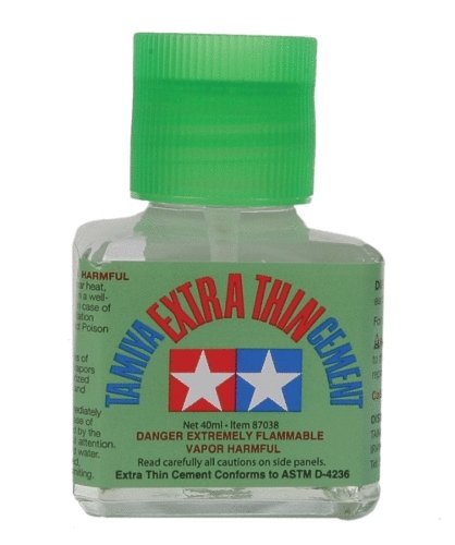 Liquid Plastic Cement -- Extra Thin - 1.4oz 40mL, All Scales, Tamiya Paints 87038
