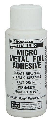Micro Metal Foil Adhesive -- 1oz 29.6mL, All Scales, Microscale Industries Inc 116