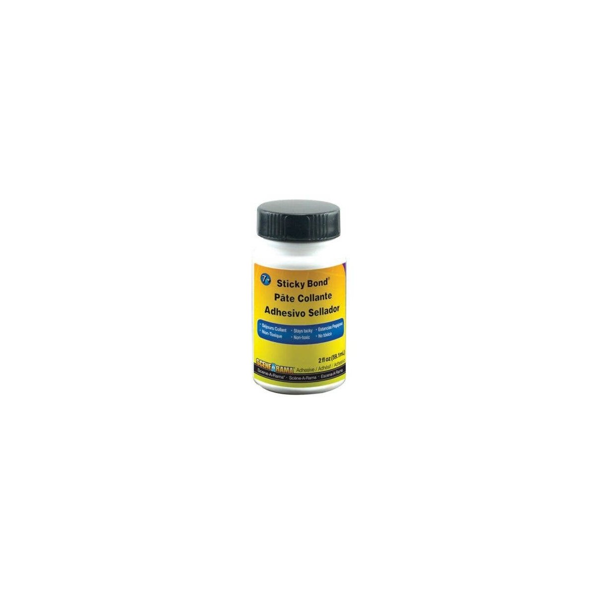 Scene-A-Rama(TM) Adhesives - 2oz 59.1mL -- Sticky Bond(TM) - Plastic Bottle with Brush Applicat, HO, Woodland Scenics 4143