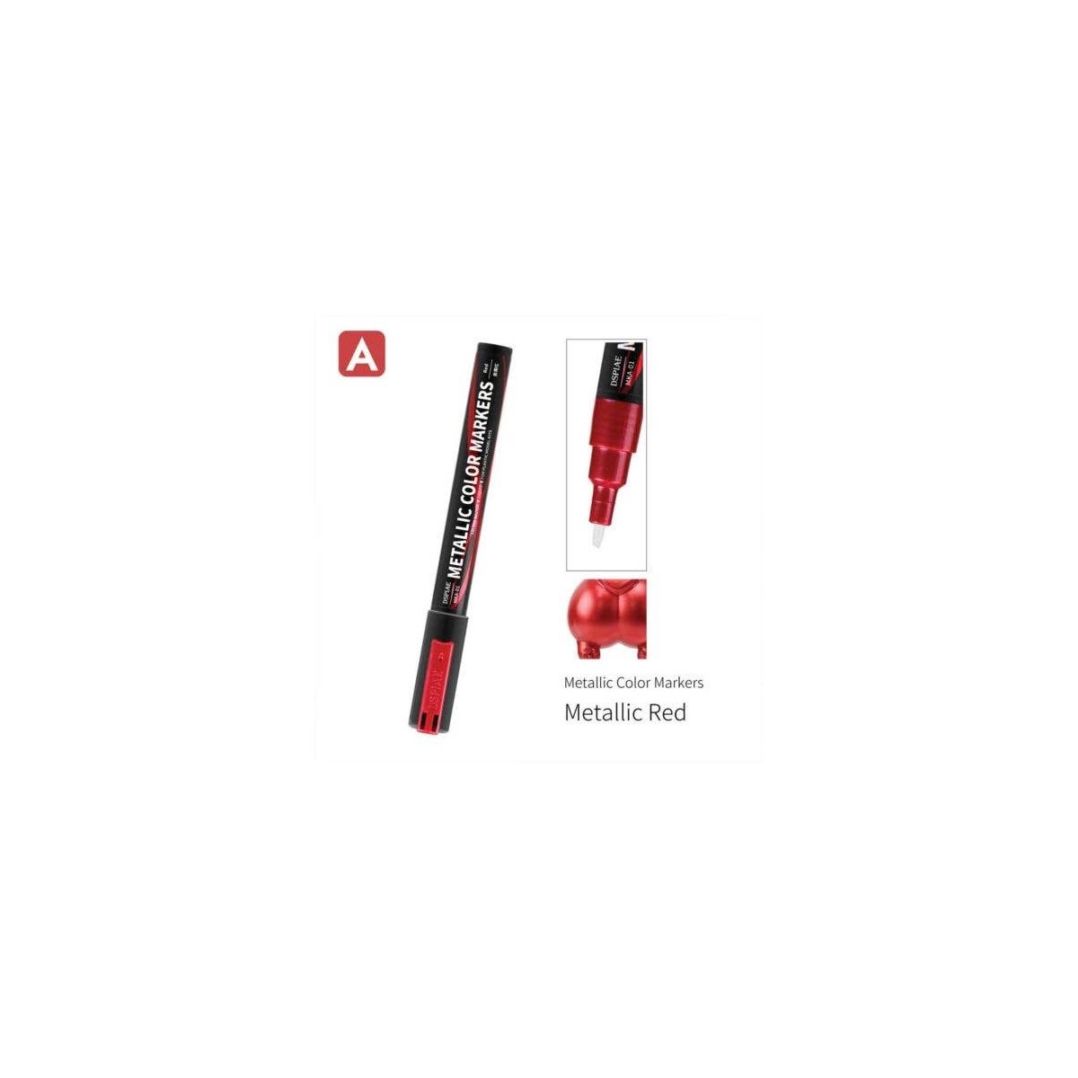 Super Metallic Color Paint Marker -- Metallic Red, All Scales, DSPIAE MKA01