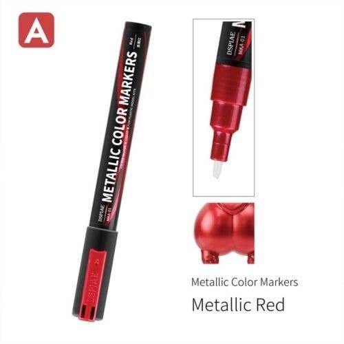 Super Metallic Color Paint Marker -- Metallic Red, All Scales, DSPIAE MKA01