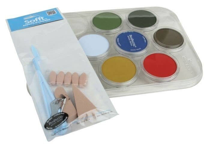 7-Color Modeler′s Weathering Kit -- Scenery, All Scales, Pan Pastel 30703