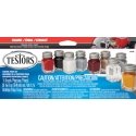 Enamel Paint Sets -- 8 Automobile Colors, 1 Thinner, 1 Paint Brush, 1 Tray, All Scales, Testor Corp 9120