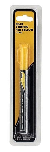 Road Striping Pen -- Yellow, All Scales, Woodland Scenics 1292