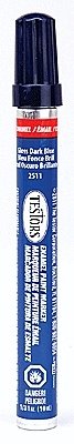 Enamel Paint Markers - 1/3oz 9.9mL -- Dark Blue (Gloss), All Scales, Testor Corp 2511