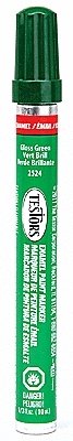 Enamel Paint Markers - 1/3oz 9.9mL -- Green (Gloss), All Scales, Testor Corp 2524