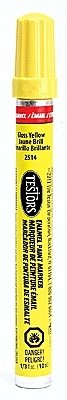 Enamel Paint Markers - 1/3oz 9.9mL -- Yellow (Gloss), All Scales, Testor Corp 2514