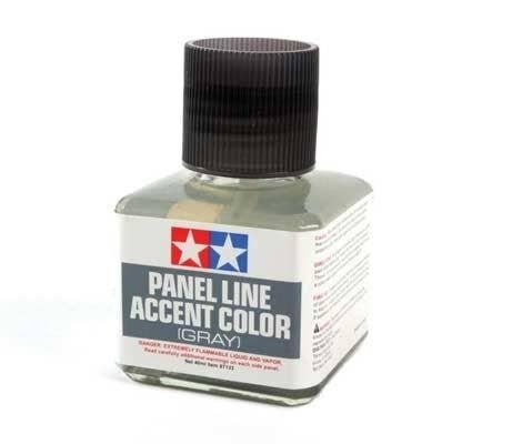 Panel Line Accent Color Wash 1.35oz 40ml -- Gray, All Scales, Tamiya Paints 87133