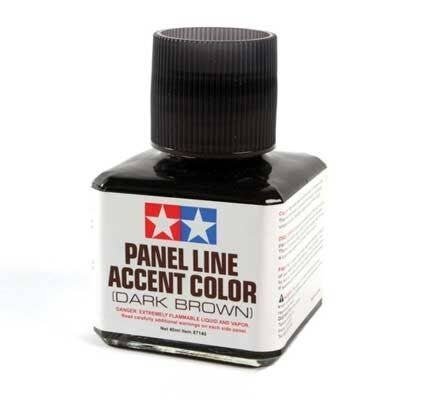 Panel Line Accent Color Wash 1.35oz 40ml -- Dark Brown, All Scales, Tamiya Paints 87140