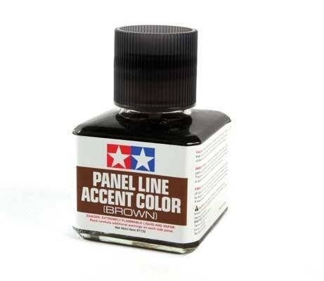 Panel Line Accent Color Wash - 1.35oz 40mL -- Brown, All Scales, Tamiya Paints 87132
