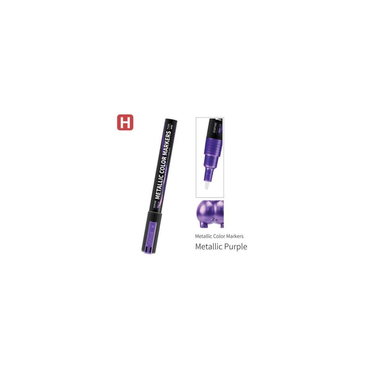 Super Metallic Color Paint Marker -- Metallic Purple, All Scales, DSPIAE MKA08