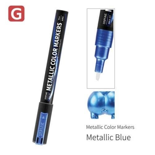 Super Metallic Color Paint Marker -- Metallic Blue, All Scales, DSPIAE MKA07
