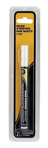 Road Striping Pen -- White, All Scales, Woodland Scenics 1291