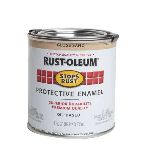 Stops Rust(R) - Spray Paint & Rust Prevention - 8oz 237mL - Can -- Sand, All Scales, Testor Corp 7771730