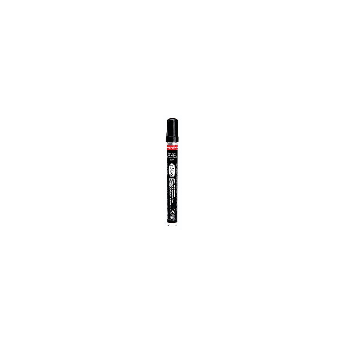Enamel Paint Markers - 1/3oz 9.9mL -- Black (Gloss), All Scales, Testor Corp 2547